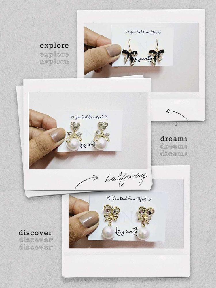 Combo of 3 Korean Earrings