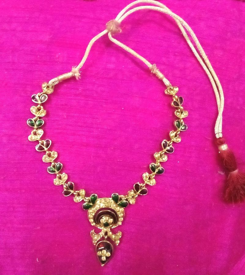 Beautiful Stone & Meena Necklace
