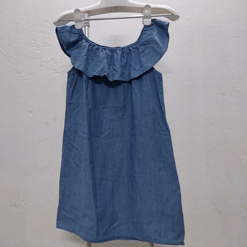 Off Shoulder Denim Dress