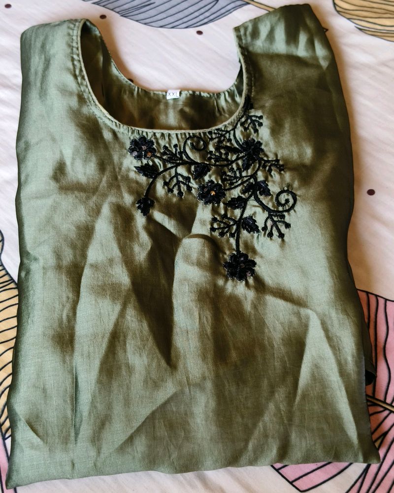 Women's Olive Green Kurtis