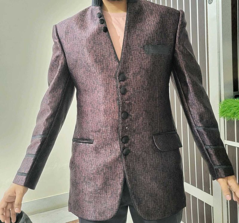 Wine Blazer for Boys/Thin Men | Chest 34.5 Inches