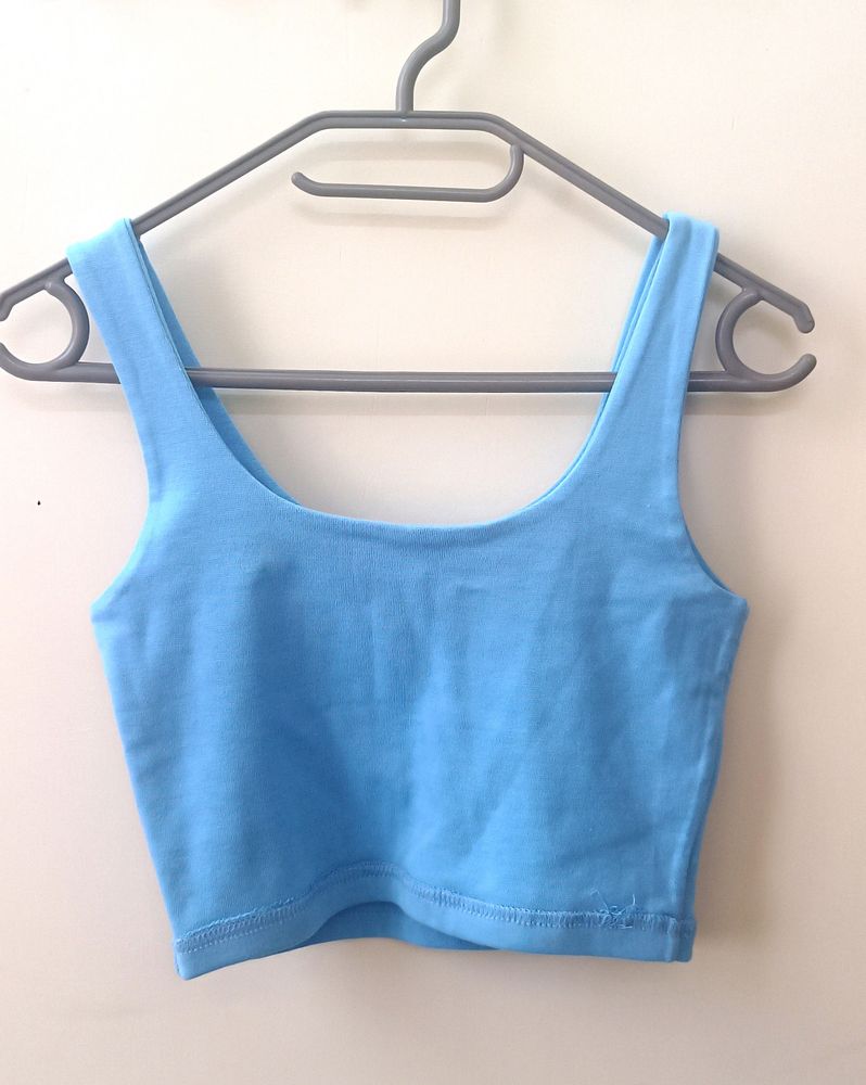 Blue Crop Top