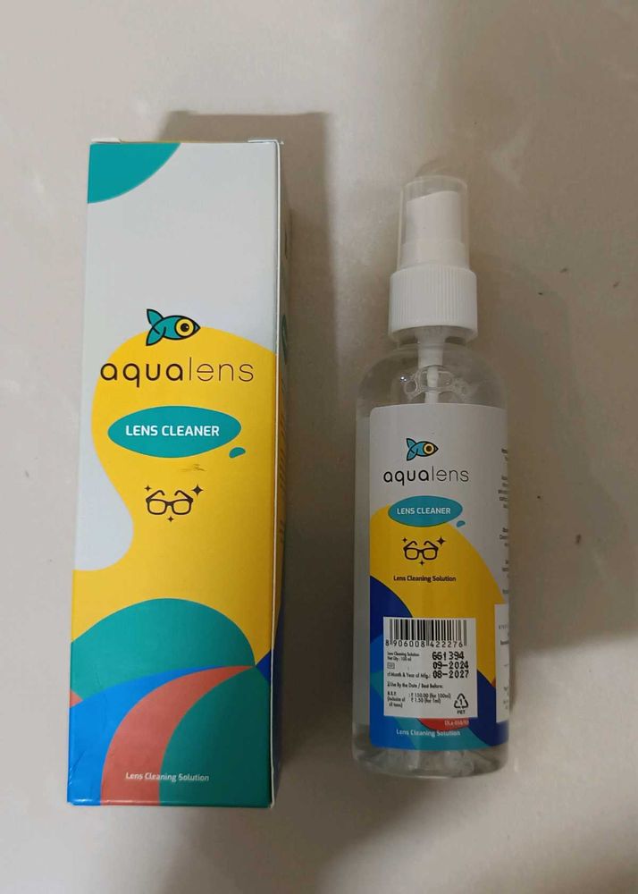 New Unused Aqualens Lens Cleaning Solution 100 ML