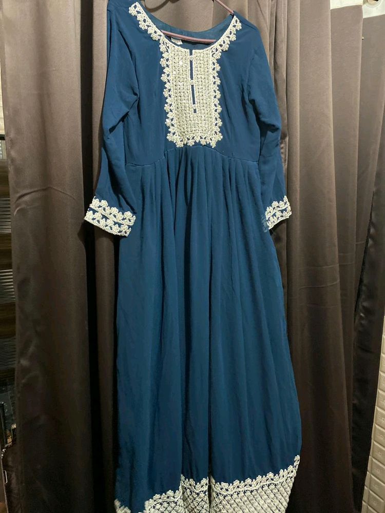 Blue Embroidery Gown