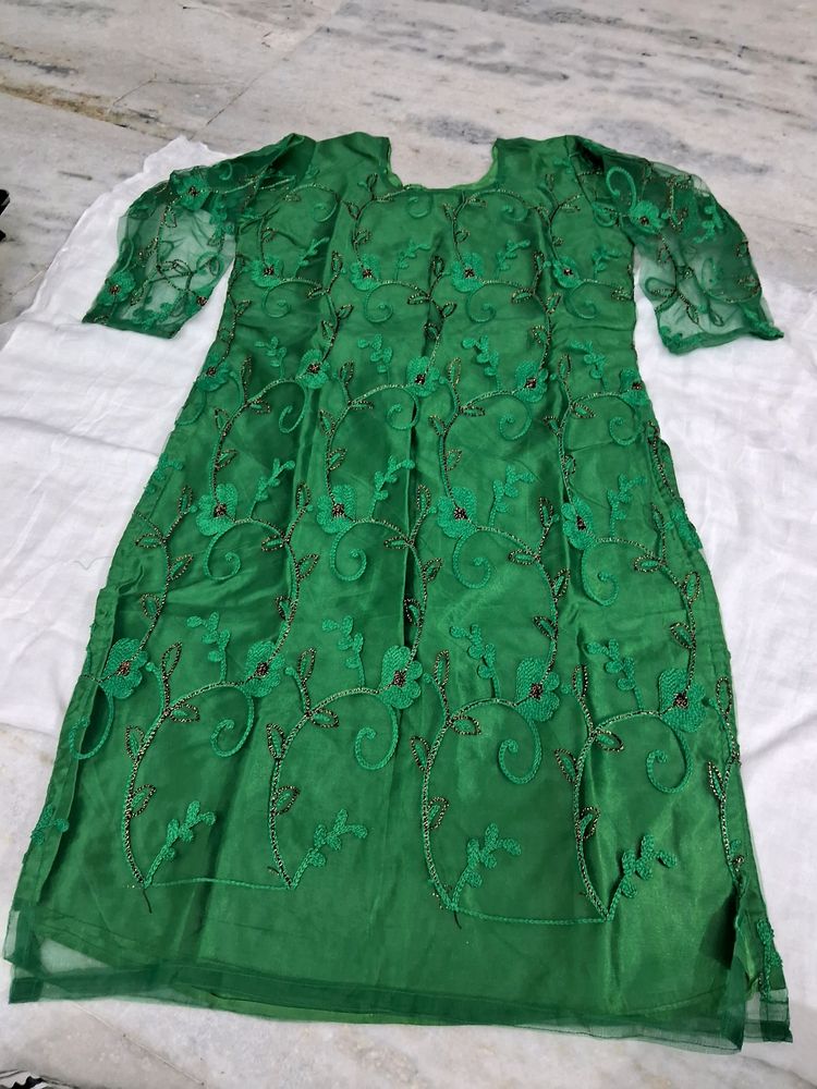 DARK GREEN KURTA