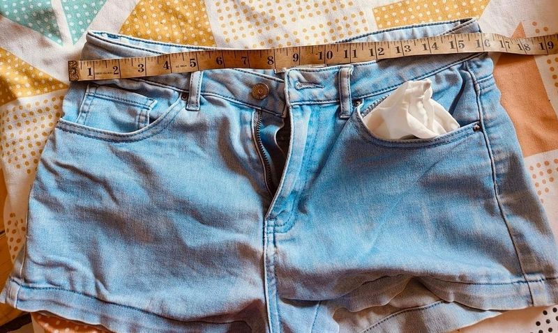 Denim Hot Pants By H&M