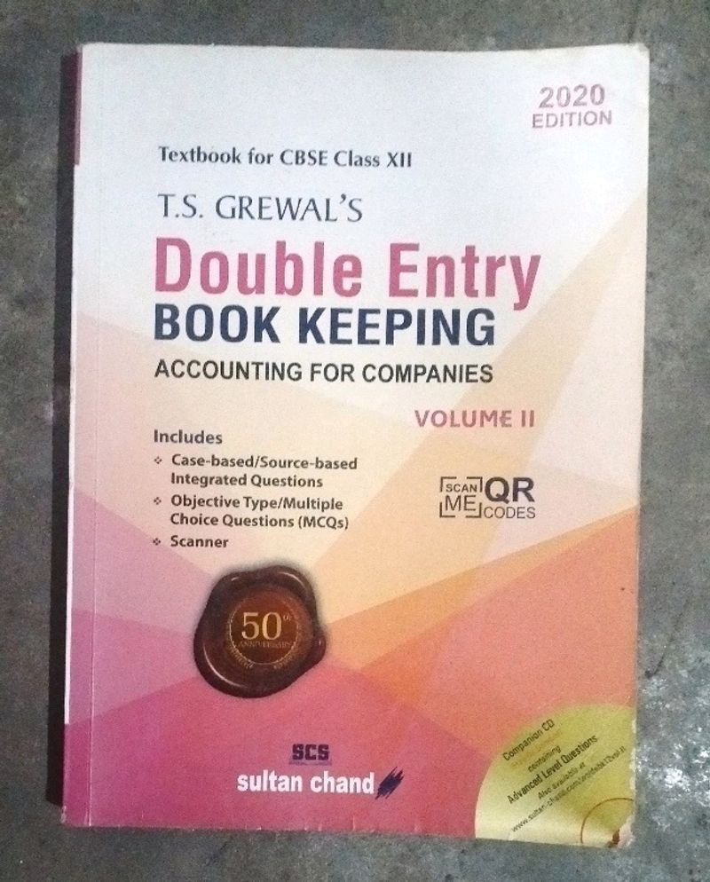 TS Grewal Double Entry Book Class 12 Accountancy