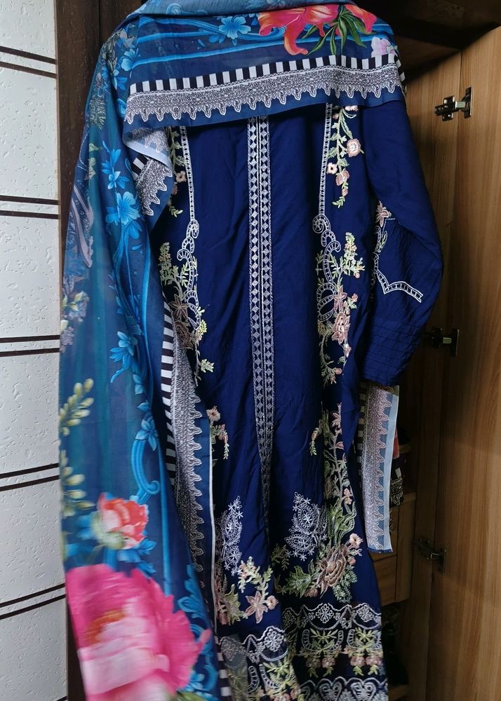 Rayon Embroidered Pakistani Dress