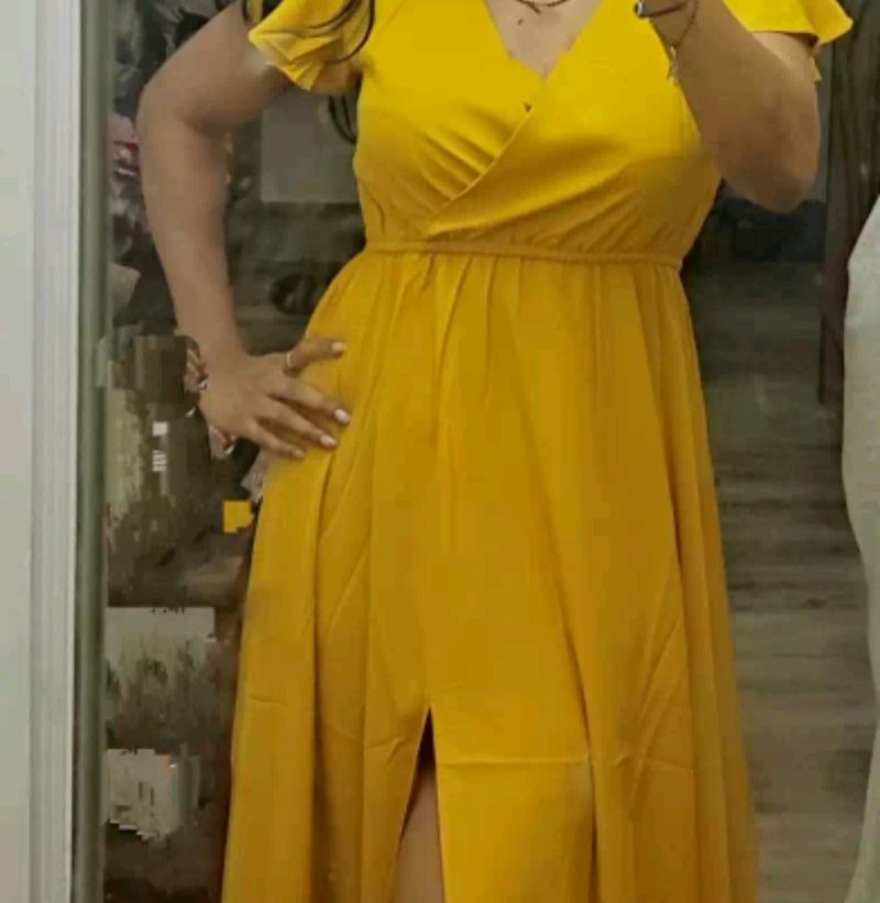 New BERRYLUSH Mustard Gown