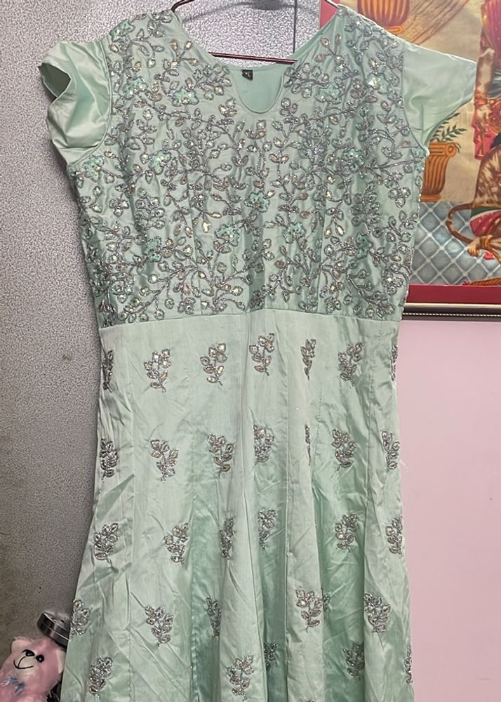 Party Wear Gown Along With  Legging And Dupatta