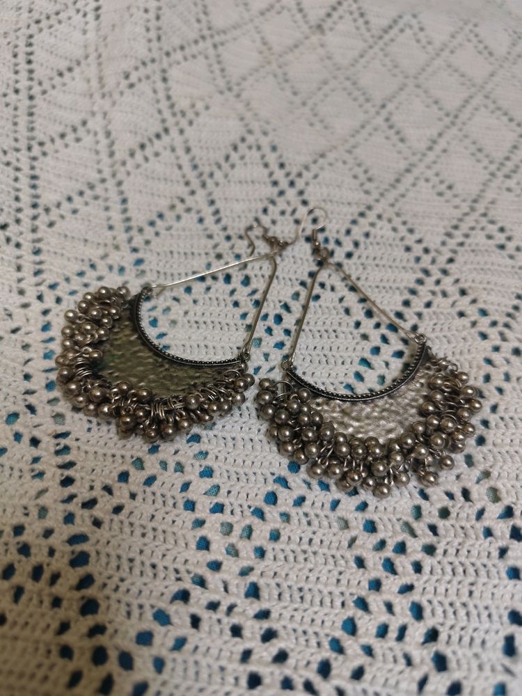 Oversized Textured Afghani Statement Danglers