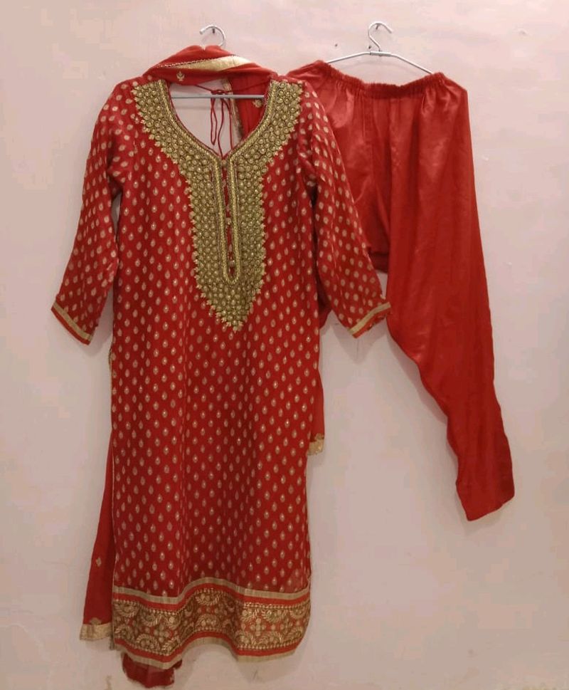 Banarasi Red Suit.