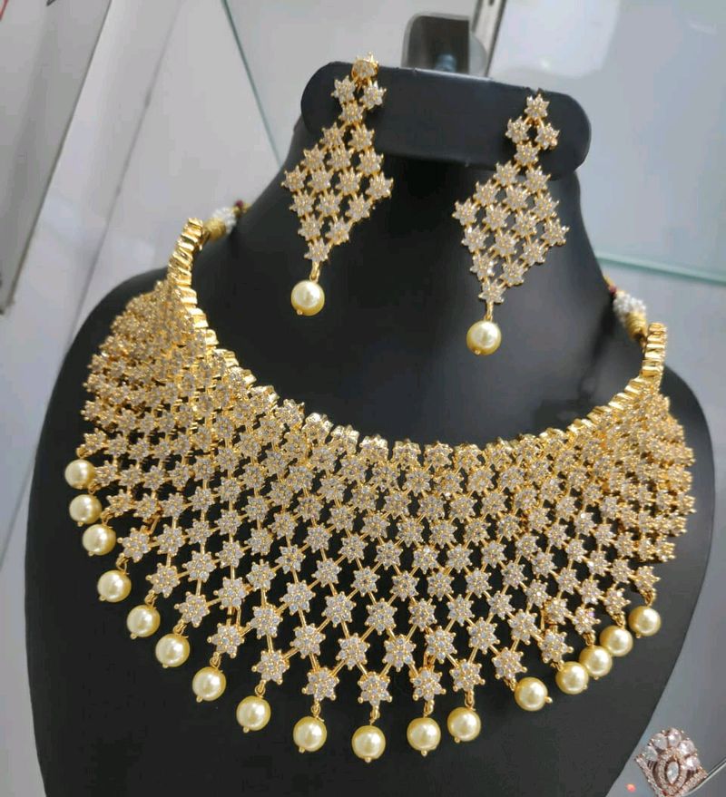 AD Gold Shade Stone Jewellery