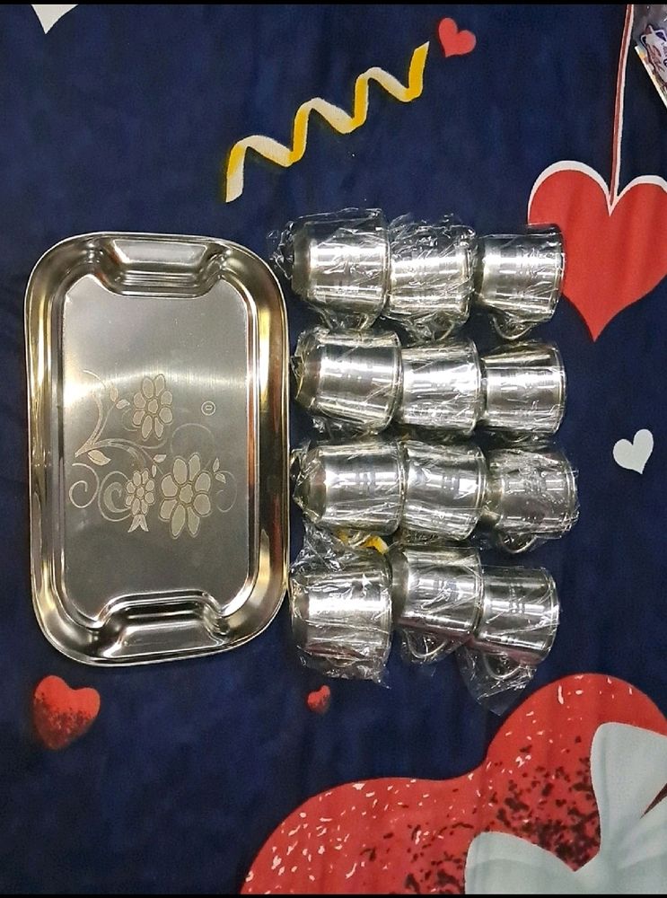 Stainless Steel Cup + Free Tray