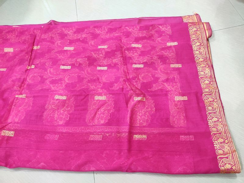 Pink Colored Beautiful Saree 💕