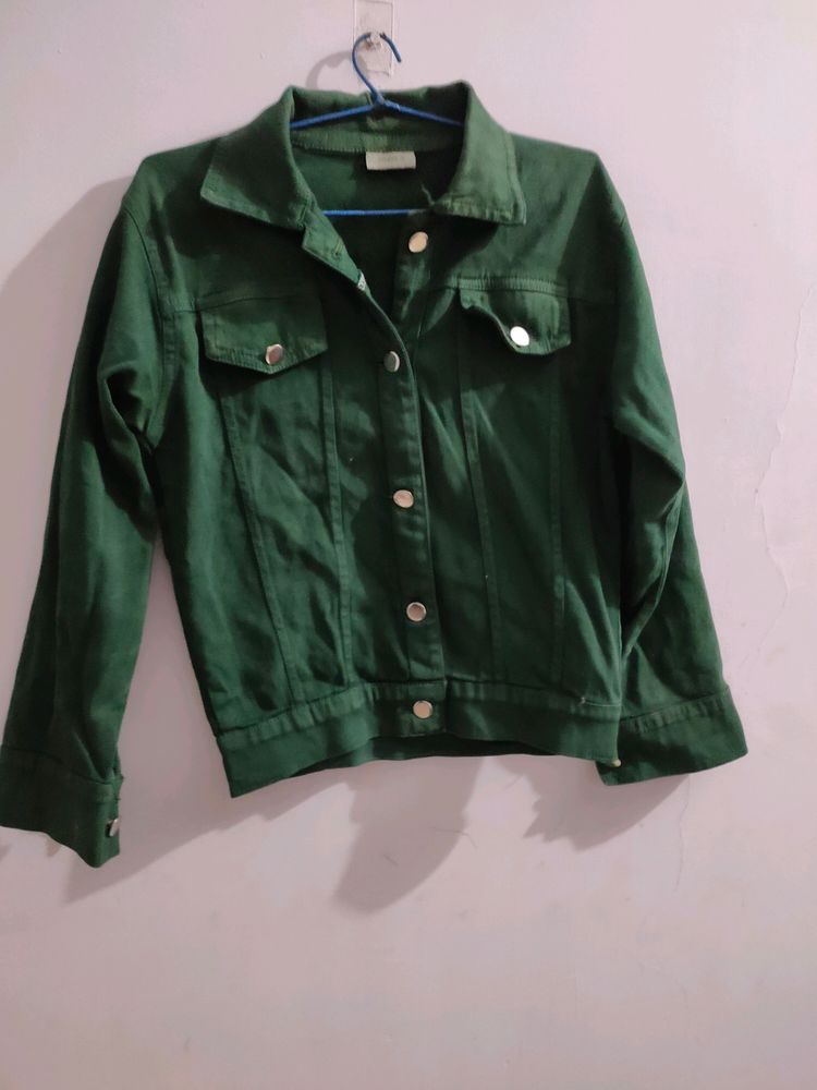 Olive Green Jacket For Girls