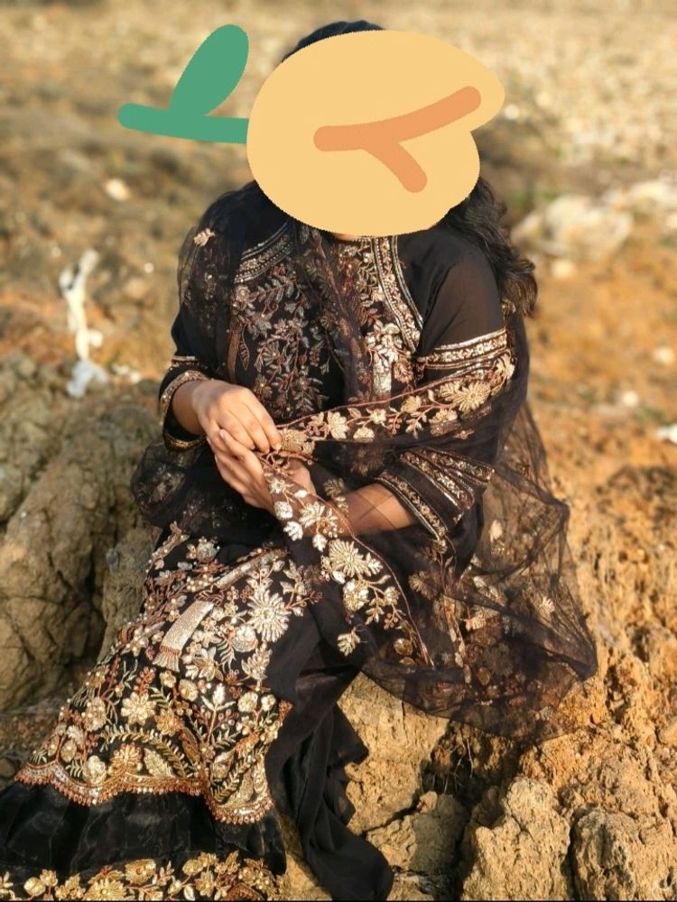 Black Pakistani Suit