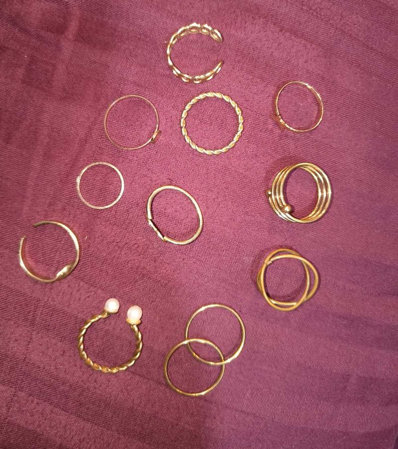 11 Golden Stack Rings