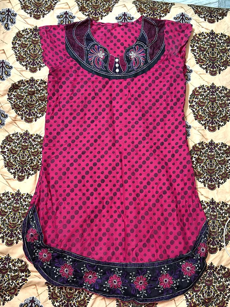 Pink Short Kurti