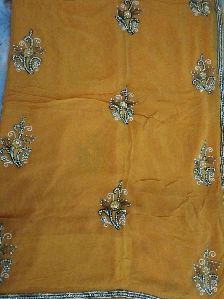 Saree With Heavy Embroidery