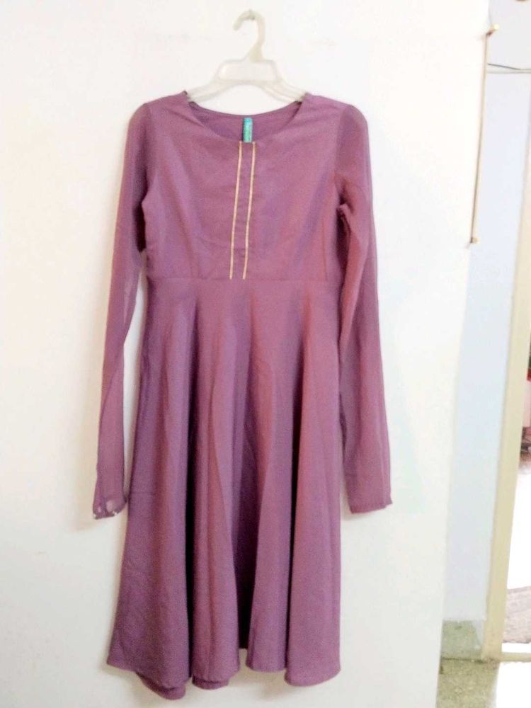 Purple A Line Kurta