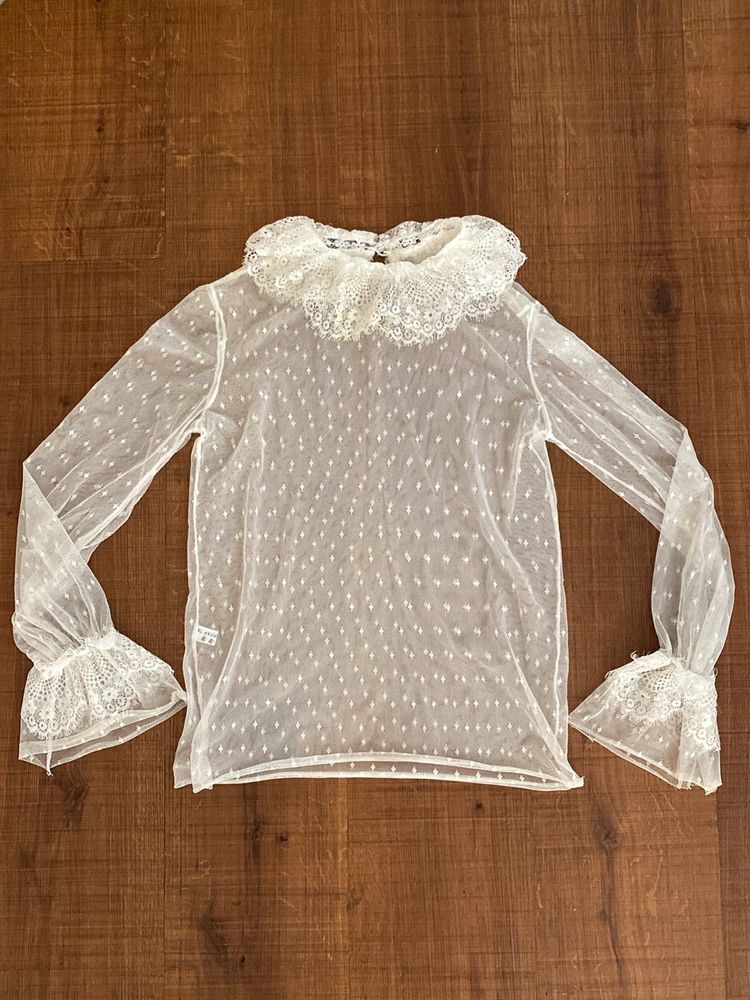 Lace Top With Frills