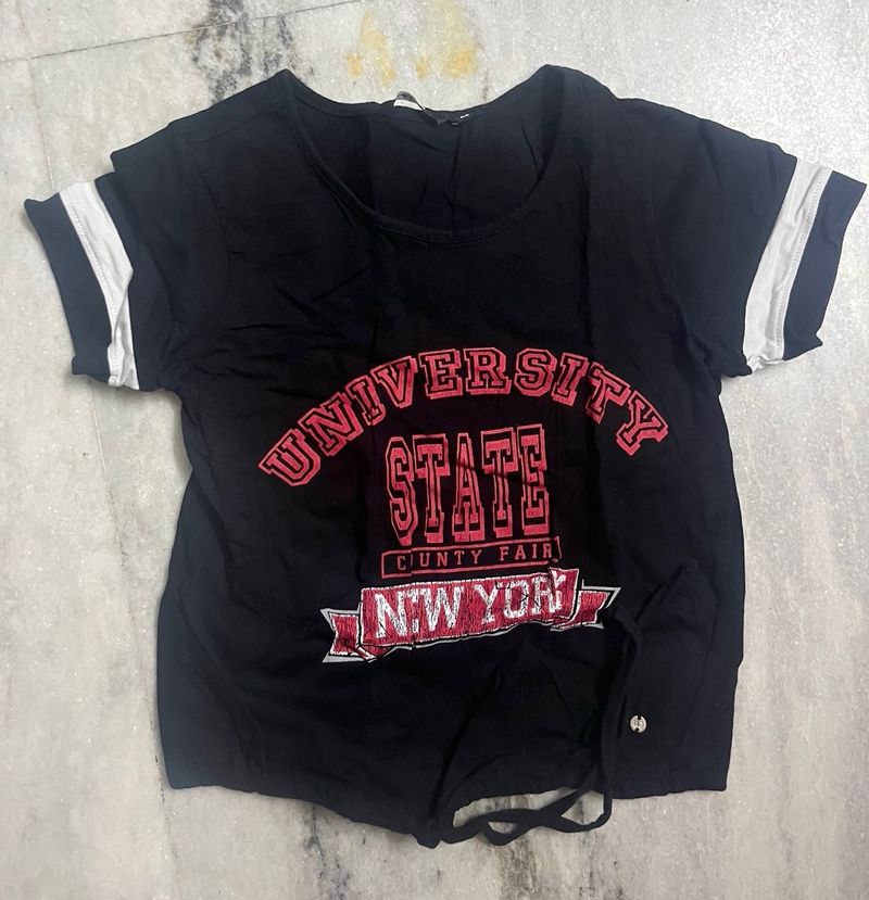 westside nuon cropped top with drawstring