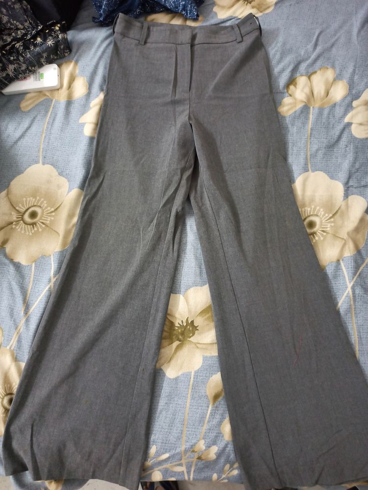 Grey Bootcut Flared Pants