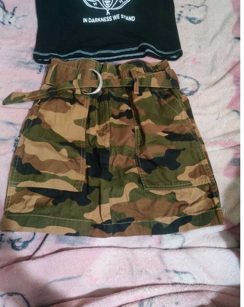 Camo Mini Skirt