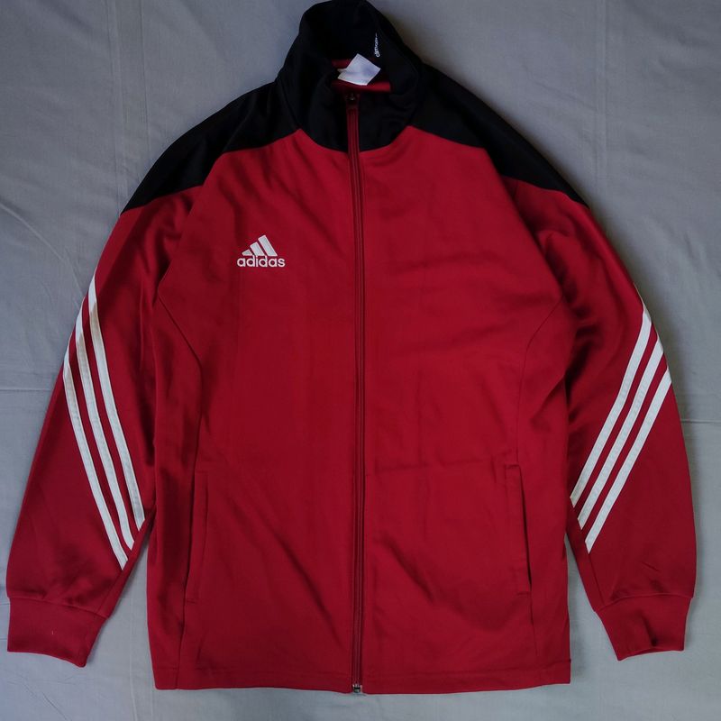 ADIDAS RED ZIPPER UPPER