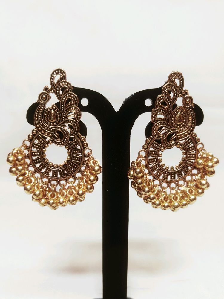 "Diwali Offer" - Big Golden Earrings