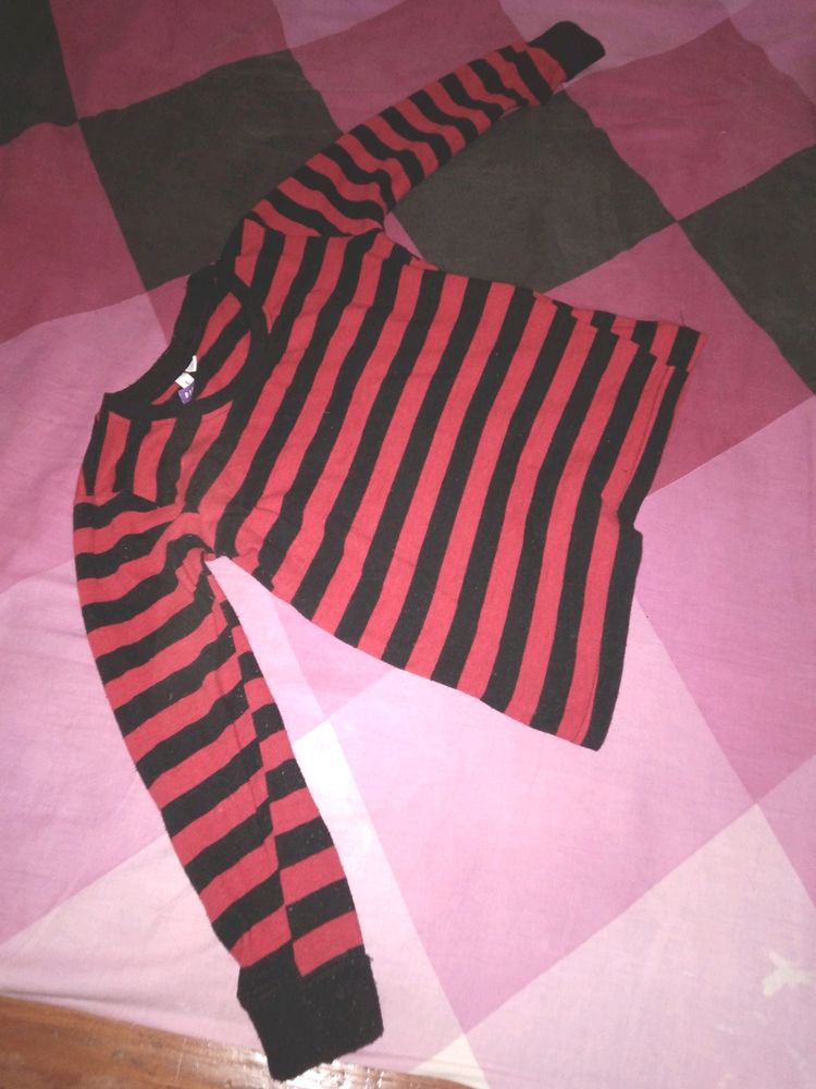 Red And Black Kids T Shirt From 4-7years