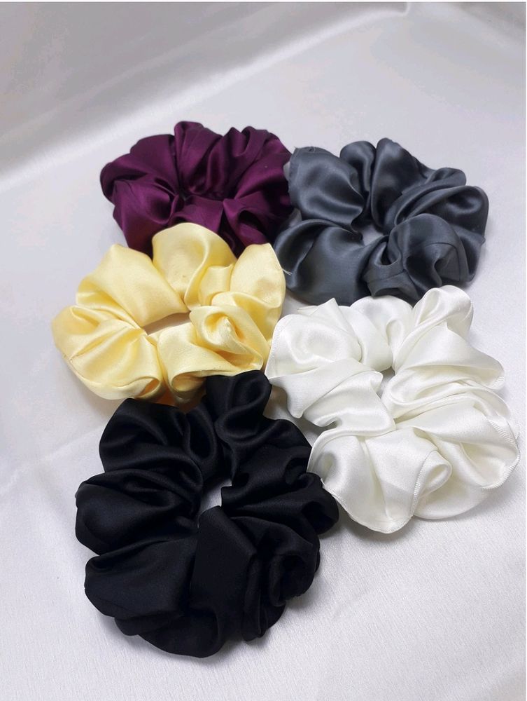 hair scrunchies satin silk 🫶🏻💜