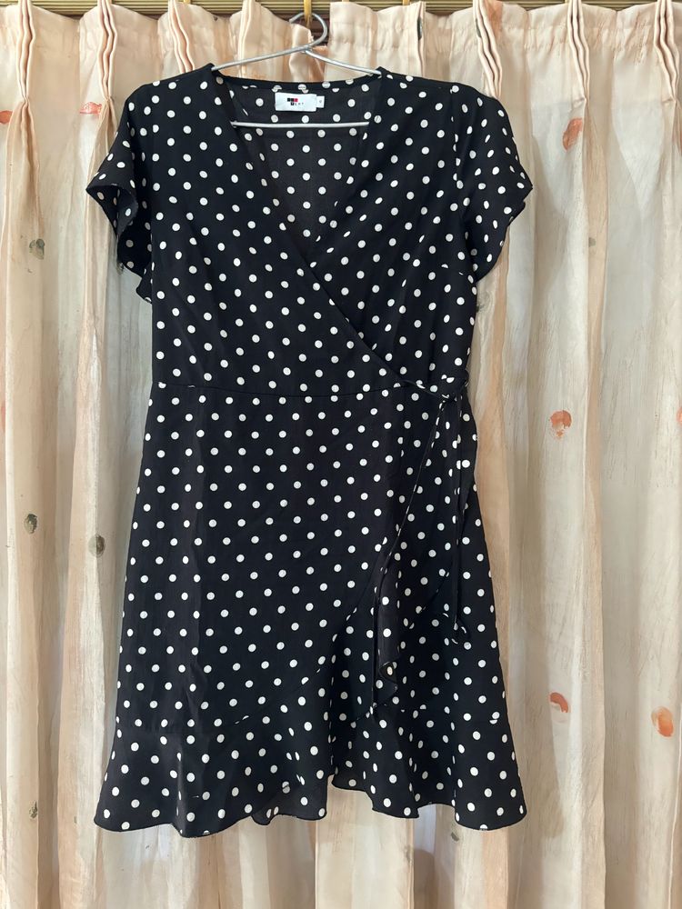 Black Polka Dot Womens Dresses