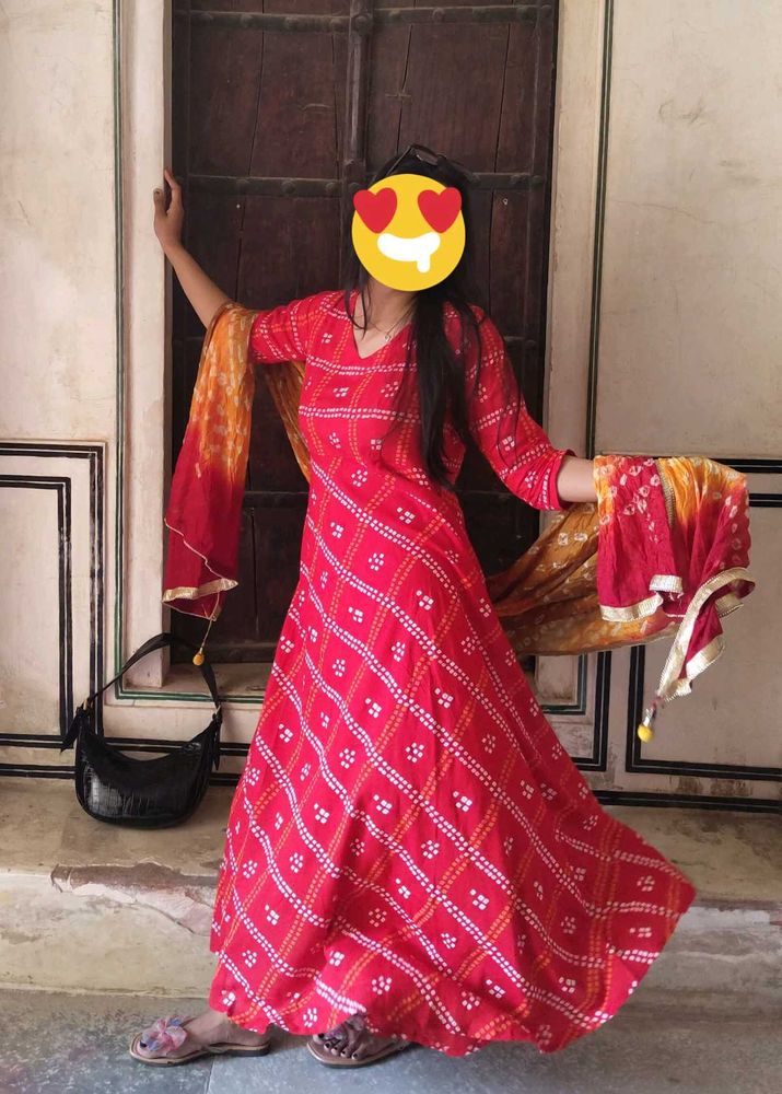 Beautiful Red Jaipuri Kurta