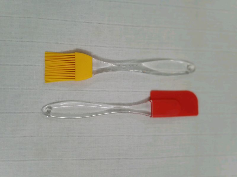 Silicone Oil Brush & Spatula