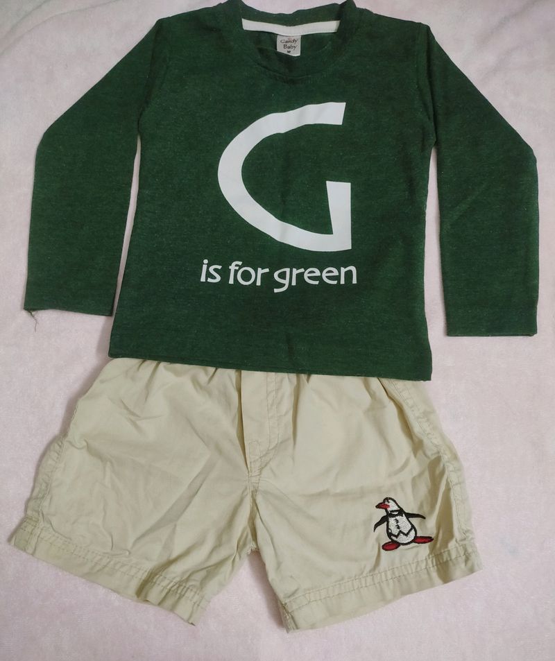 T Shirt & Short Set For 6-12 Month Baby