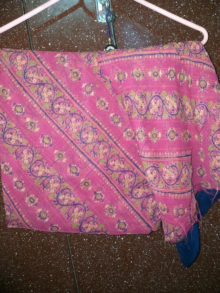 Pink And Blue Dupatta