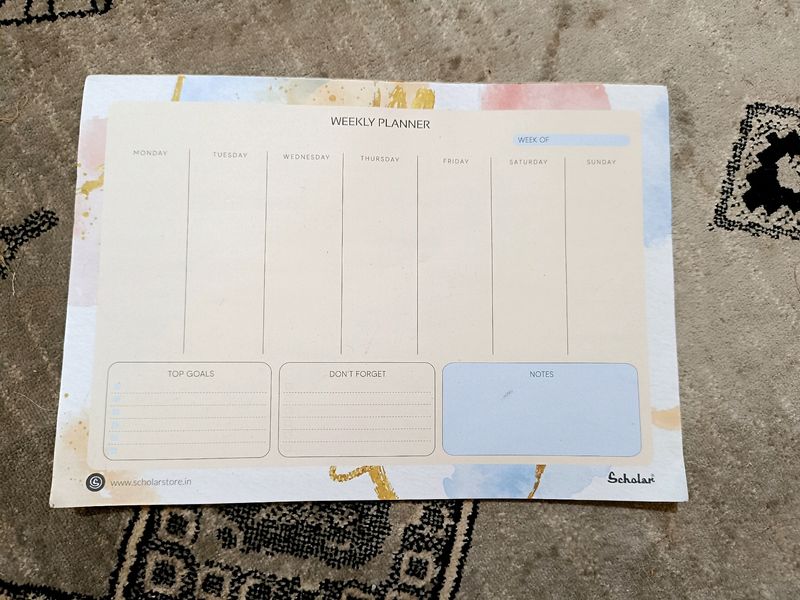 Weekly Planner Notepad