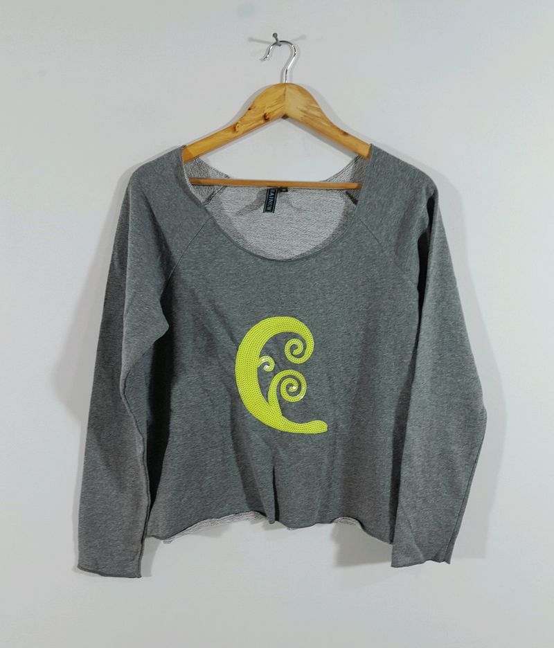 Grey Broad Neck Top (Women's)