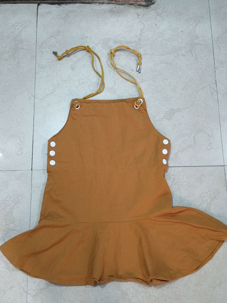 Brown Color Dungree Top