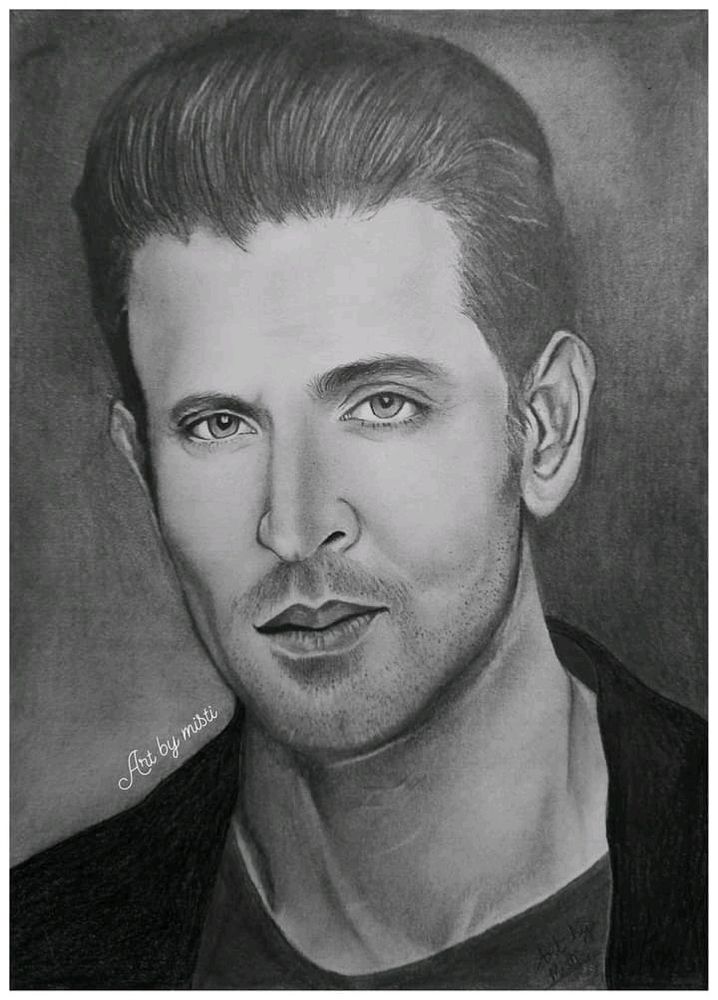 Hrithik Roshan Portrait Art