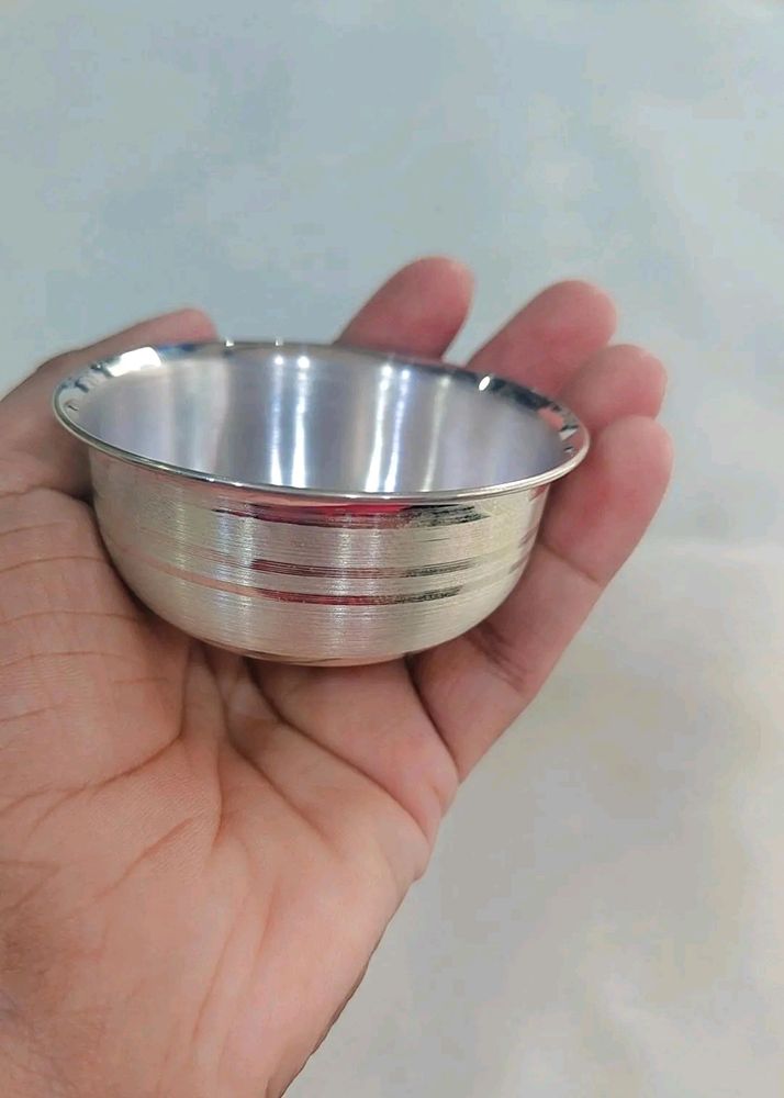 Pure Silver Katori Weight Is 19.5 Gram +Spoon