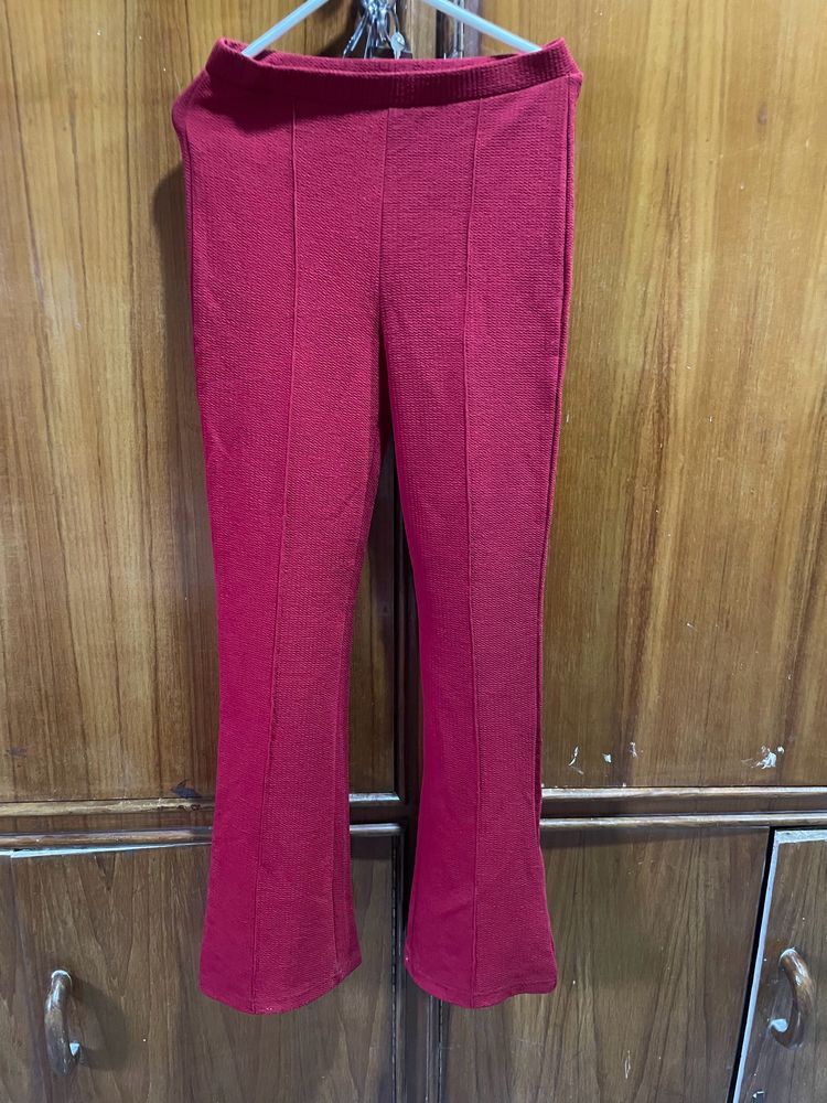 Lite Flare Maroon Trouser