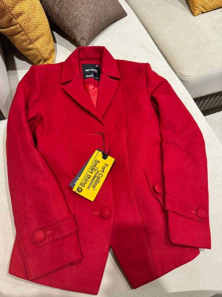 Red Blazer Women Unused With Tag