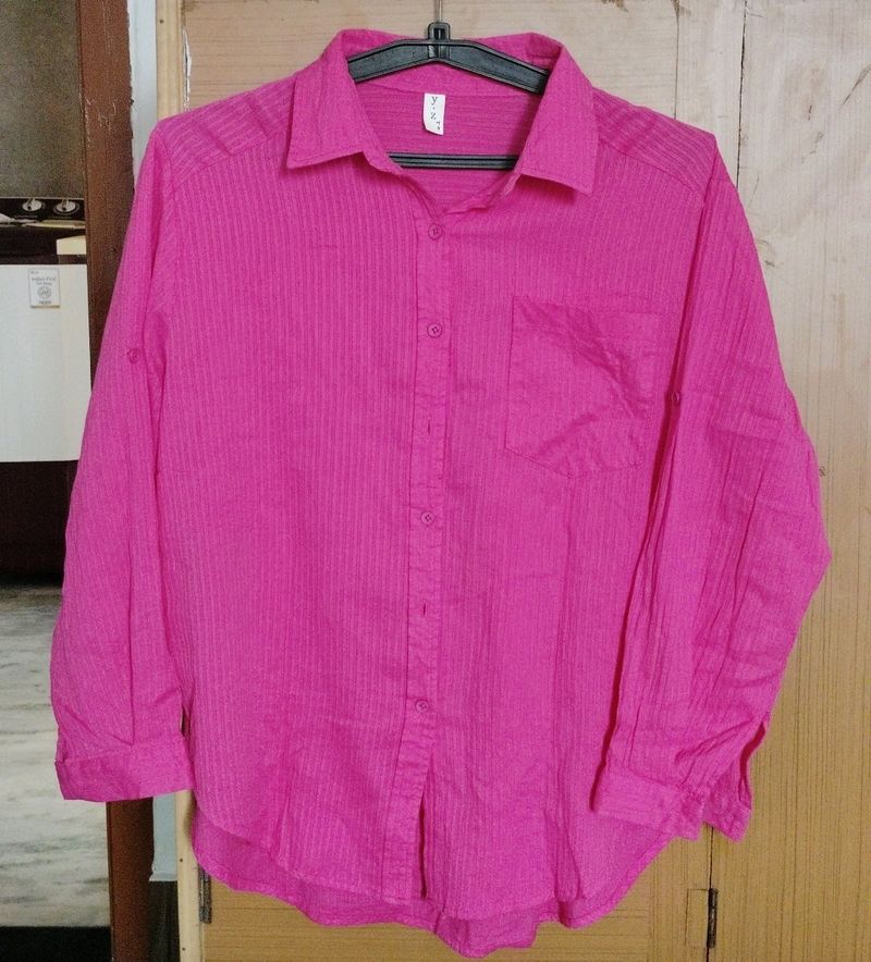 Rose Pink Ladies Shirt, Perfect For Summer