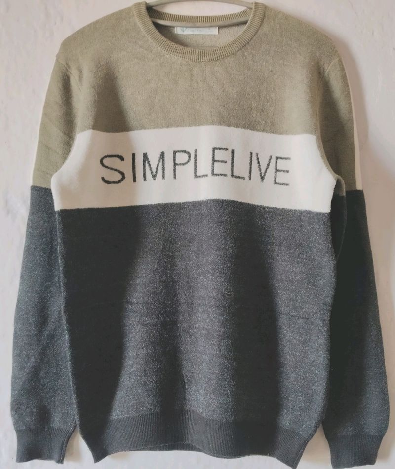 Mens  Colour Block Pullover