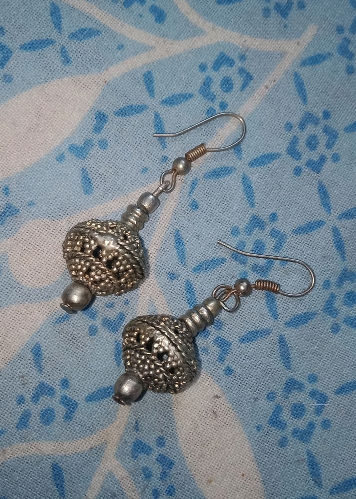 Silver Jhumka