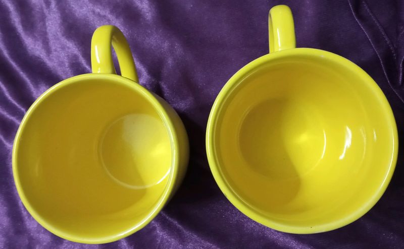 Ceramic Mugs 2 Lemony Yellow.