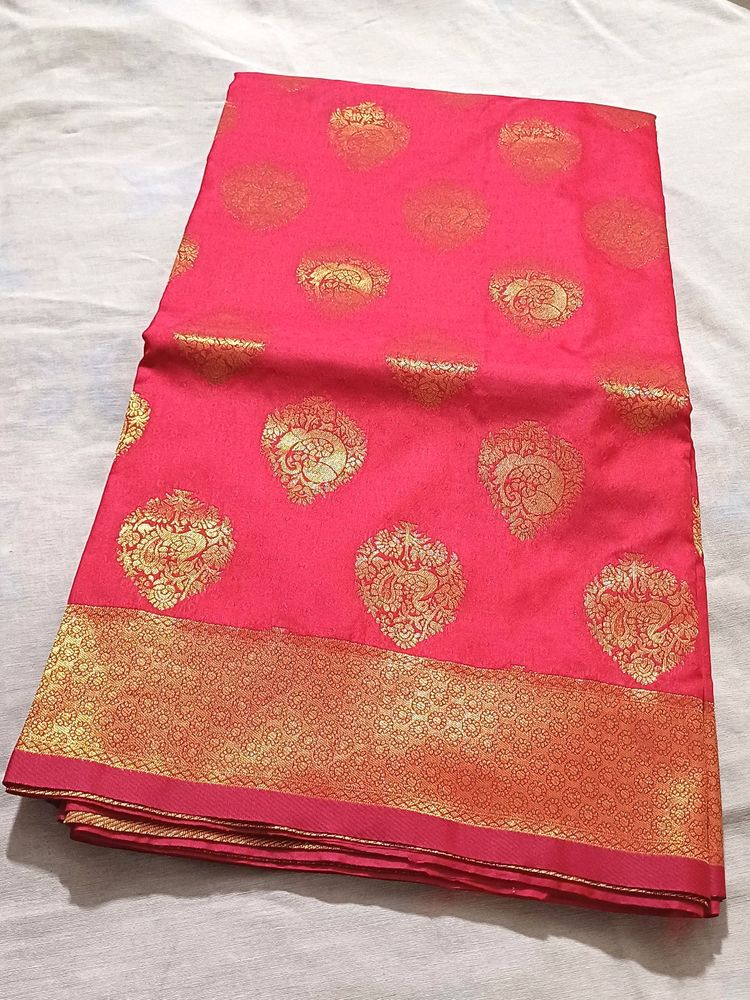 💥🆕️ Red Soft Silk Saree